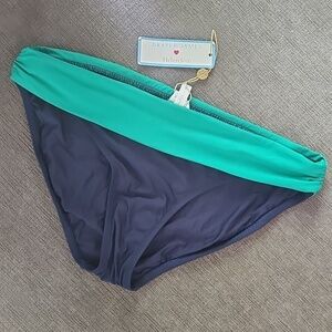 Helen Jon Draper James x Helen Jon Fold Over Hipster Bikini Botton Nwt Size M
